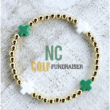 NC Mix of Green, White & Gold Bracelet