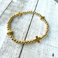 Gold Block Crosses & Gold Beads