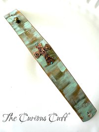 Stamped Copper Cross Cuff