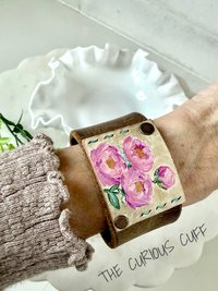 Canvas Rose Cuff