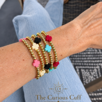 ✦ COLOR POP CROSS BRACELETS- large block cross size ✦