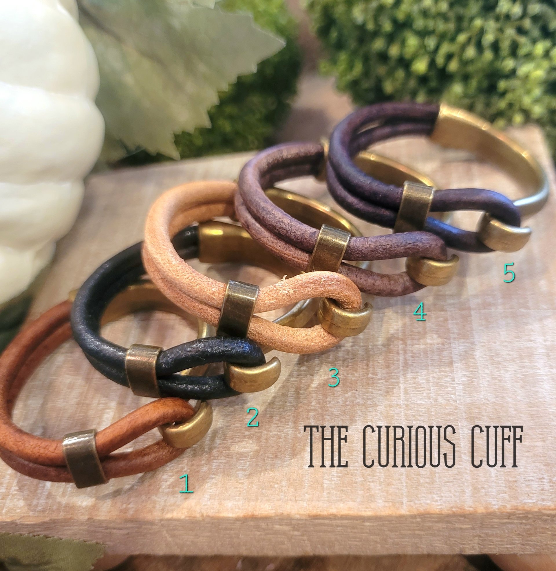 Brass & Leather Bangle