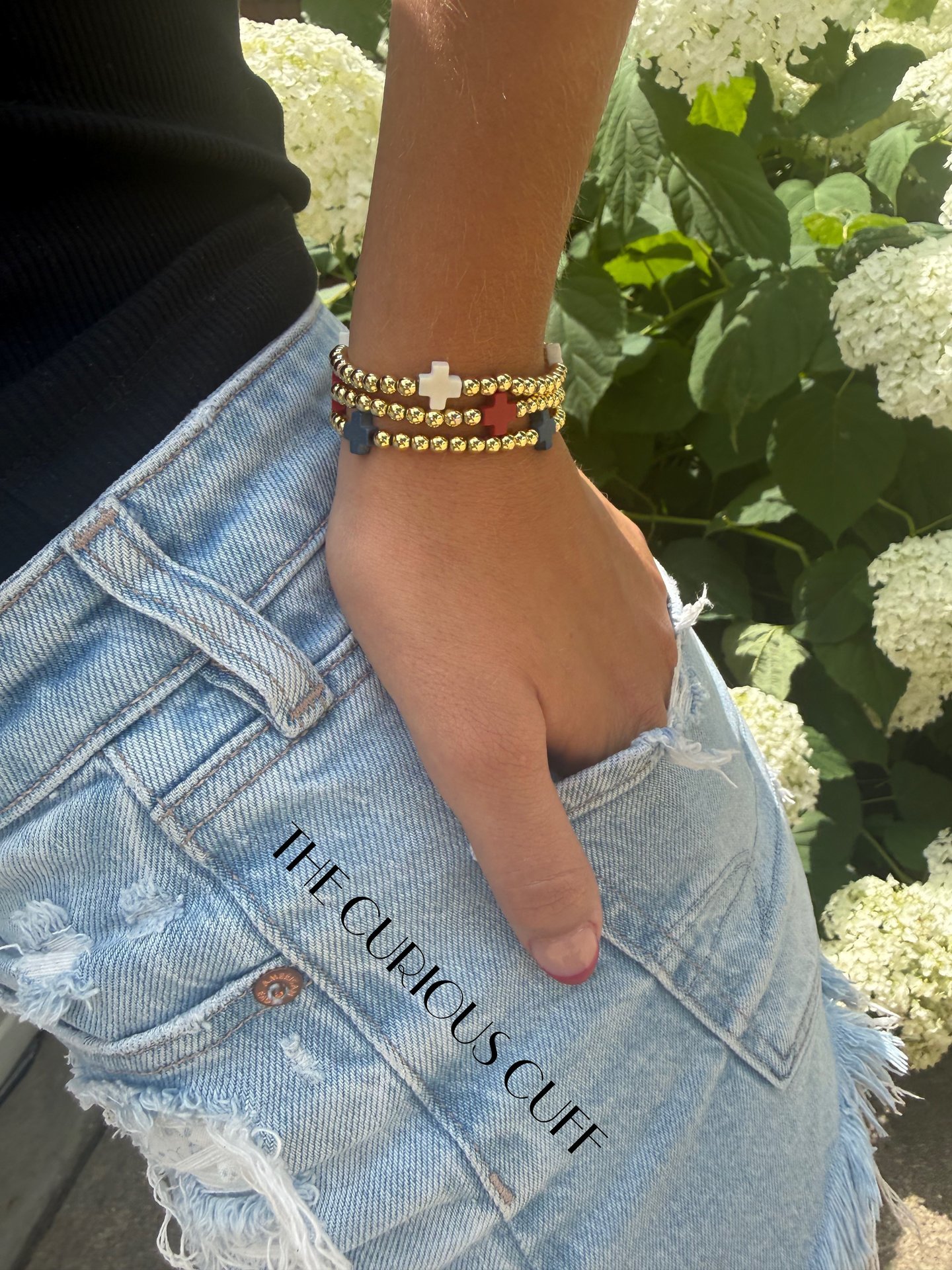 Red & Gold Beaded Bracelet 