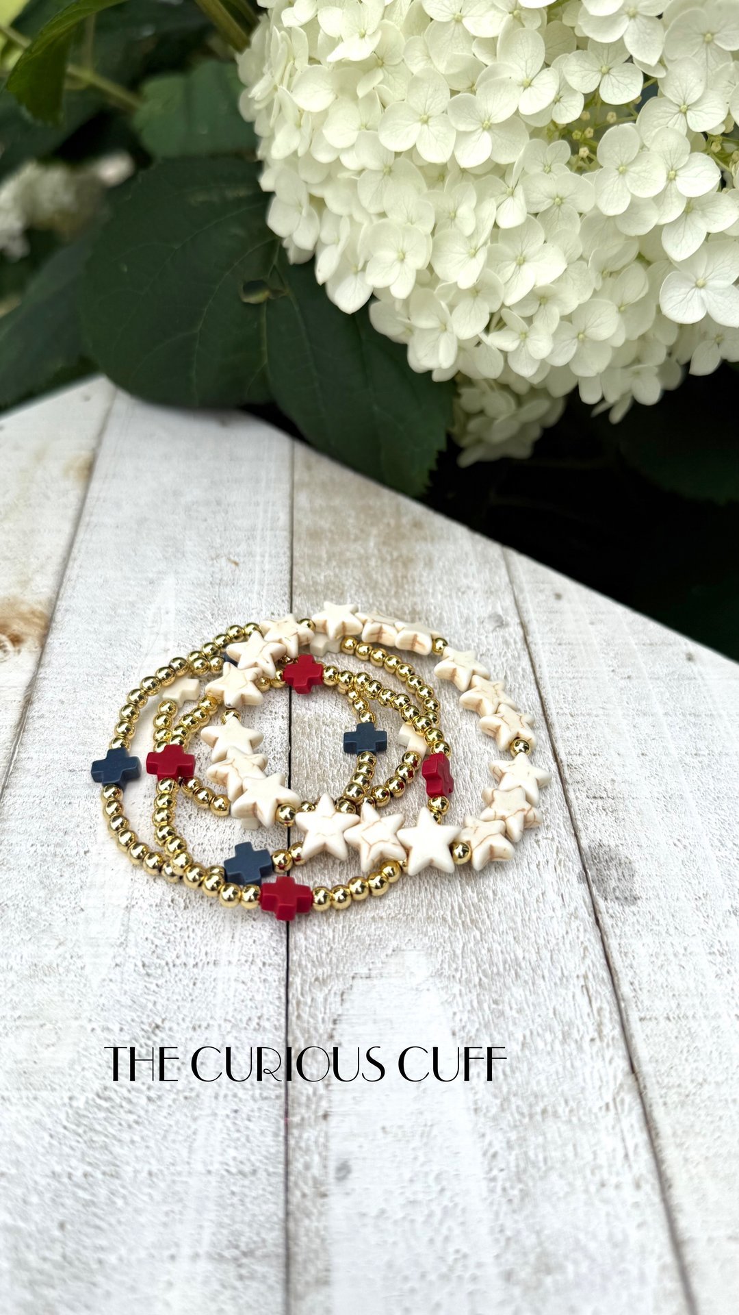 Red & Gold Beaded Bracelet 