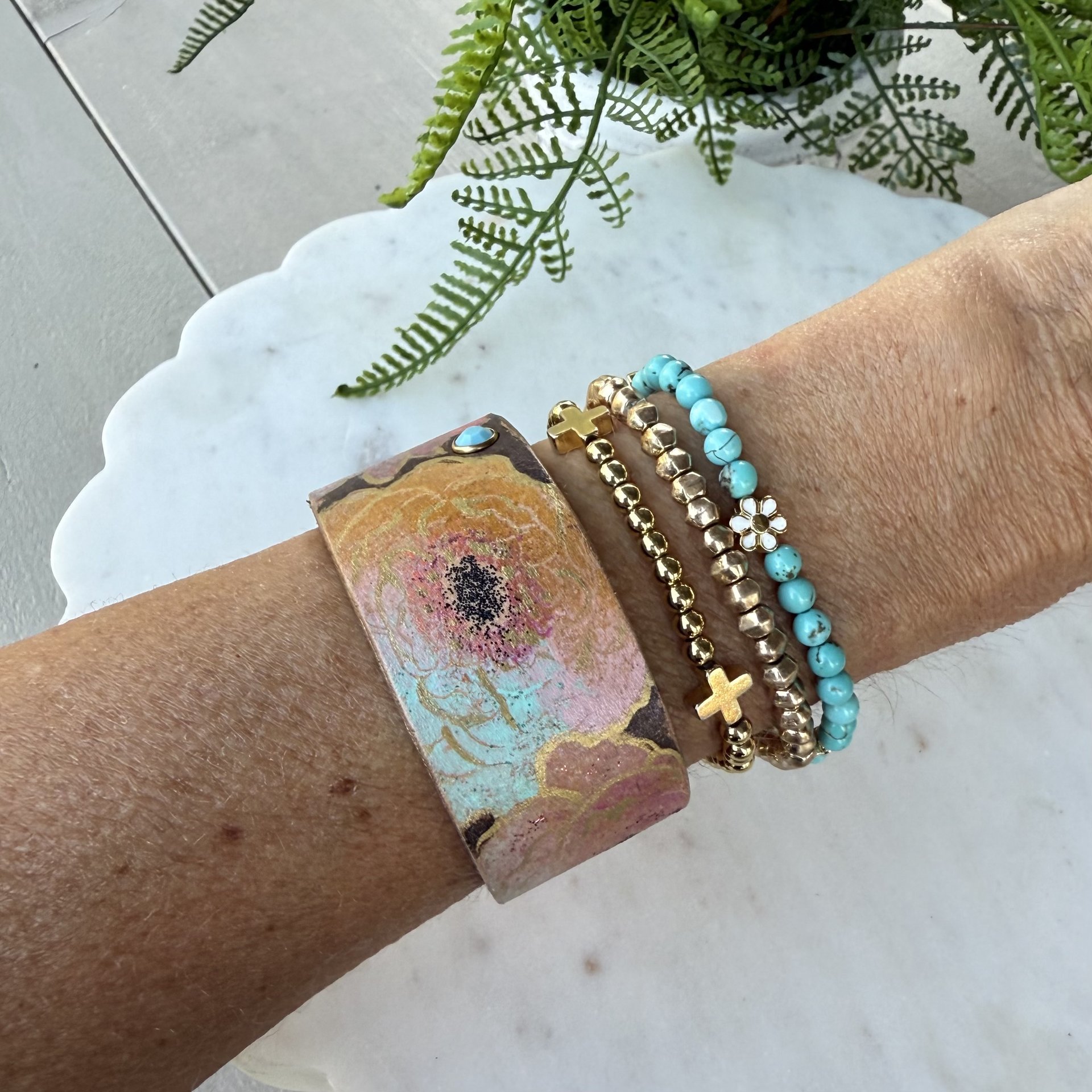 Turquoise & Daisies 