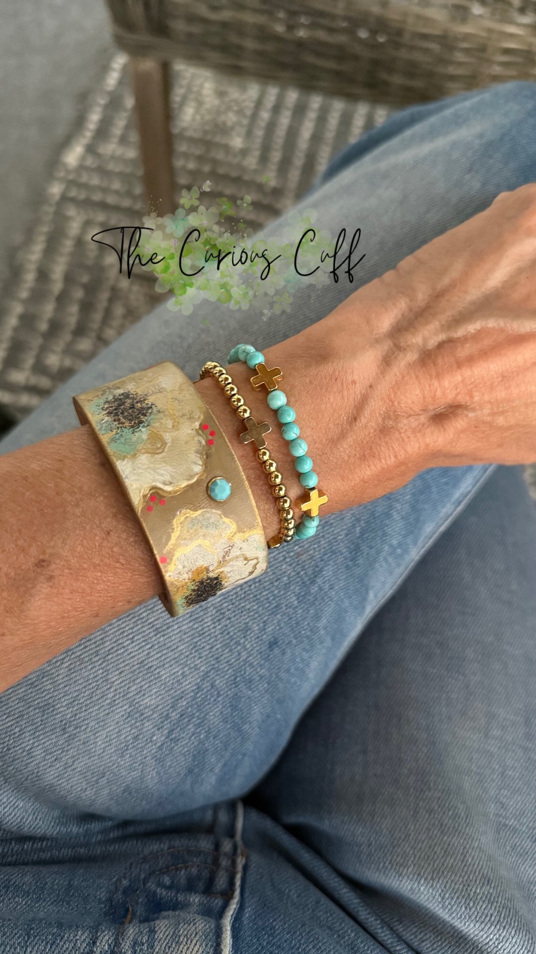 Carmel Flower Cuff