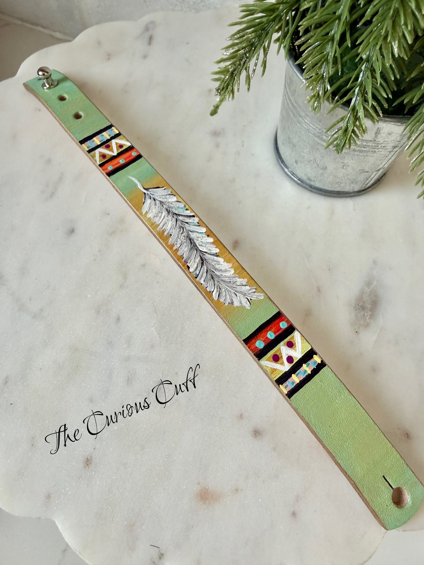 Lemon/Lime Feather Skinny