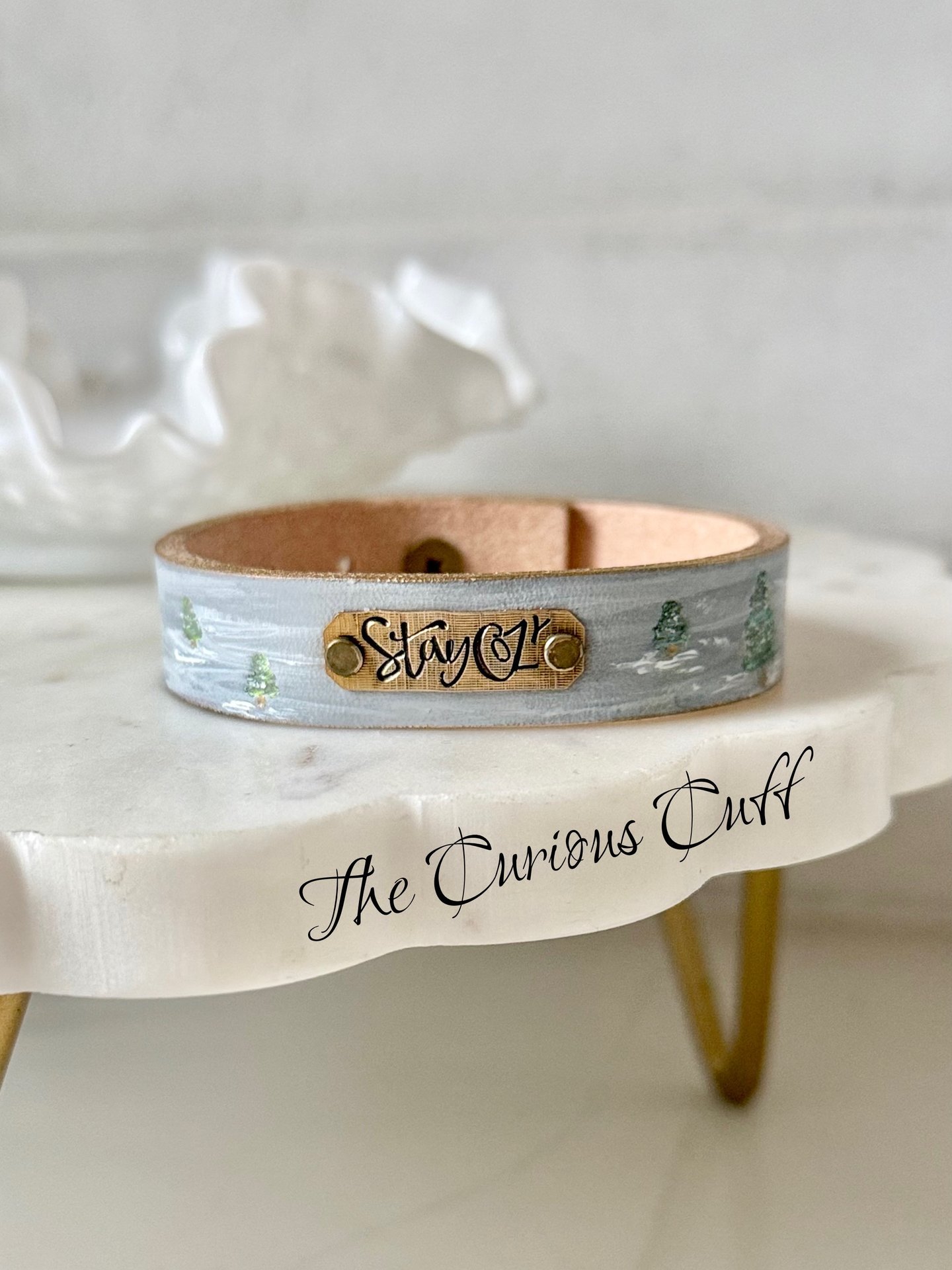 Stay Cozy Leather Cuff  
