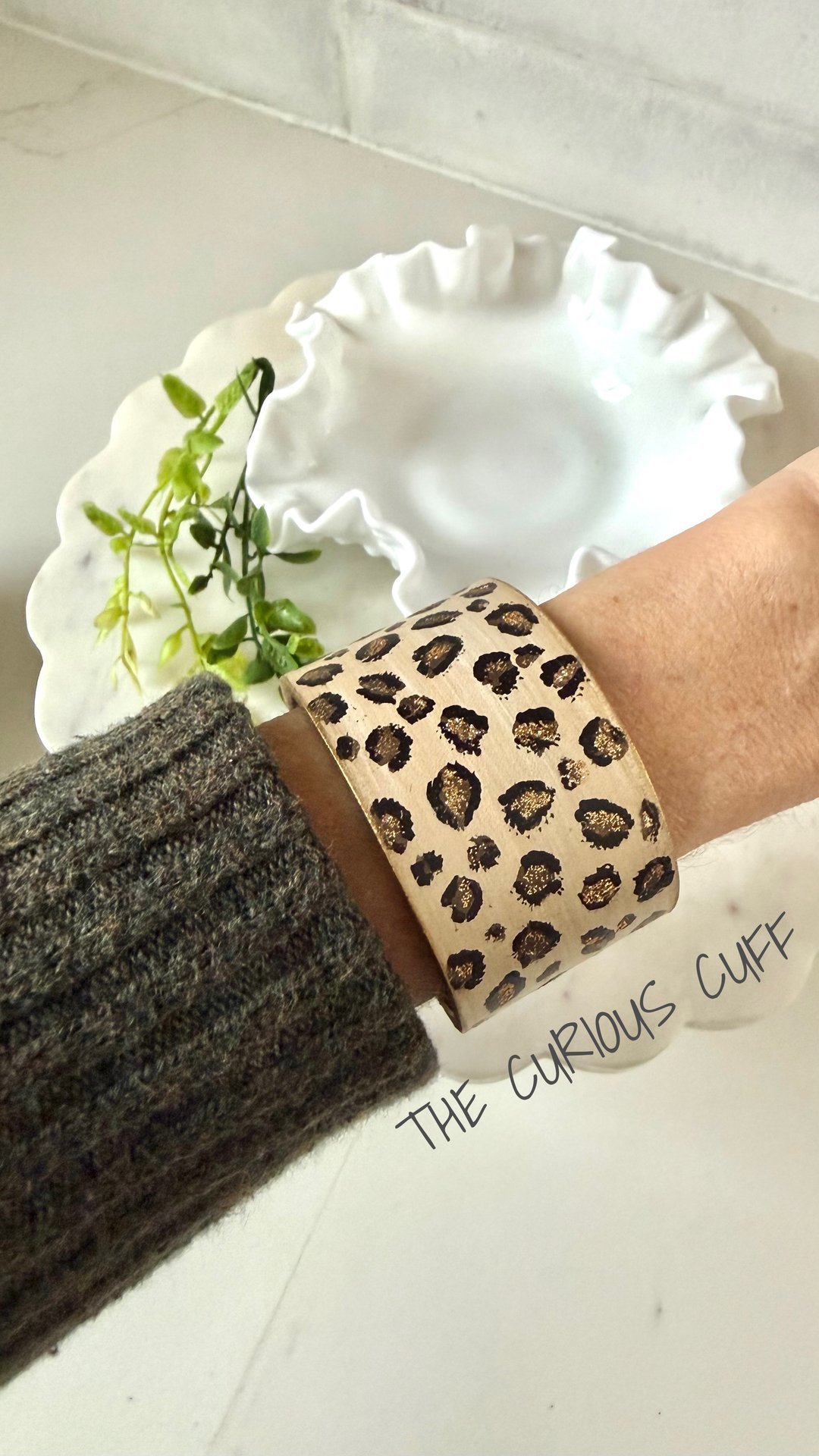 Wide Leopard Cuff
