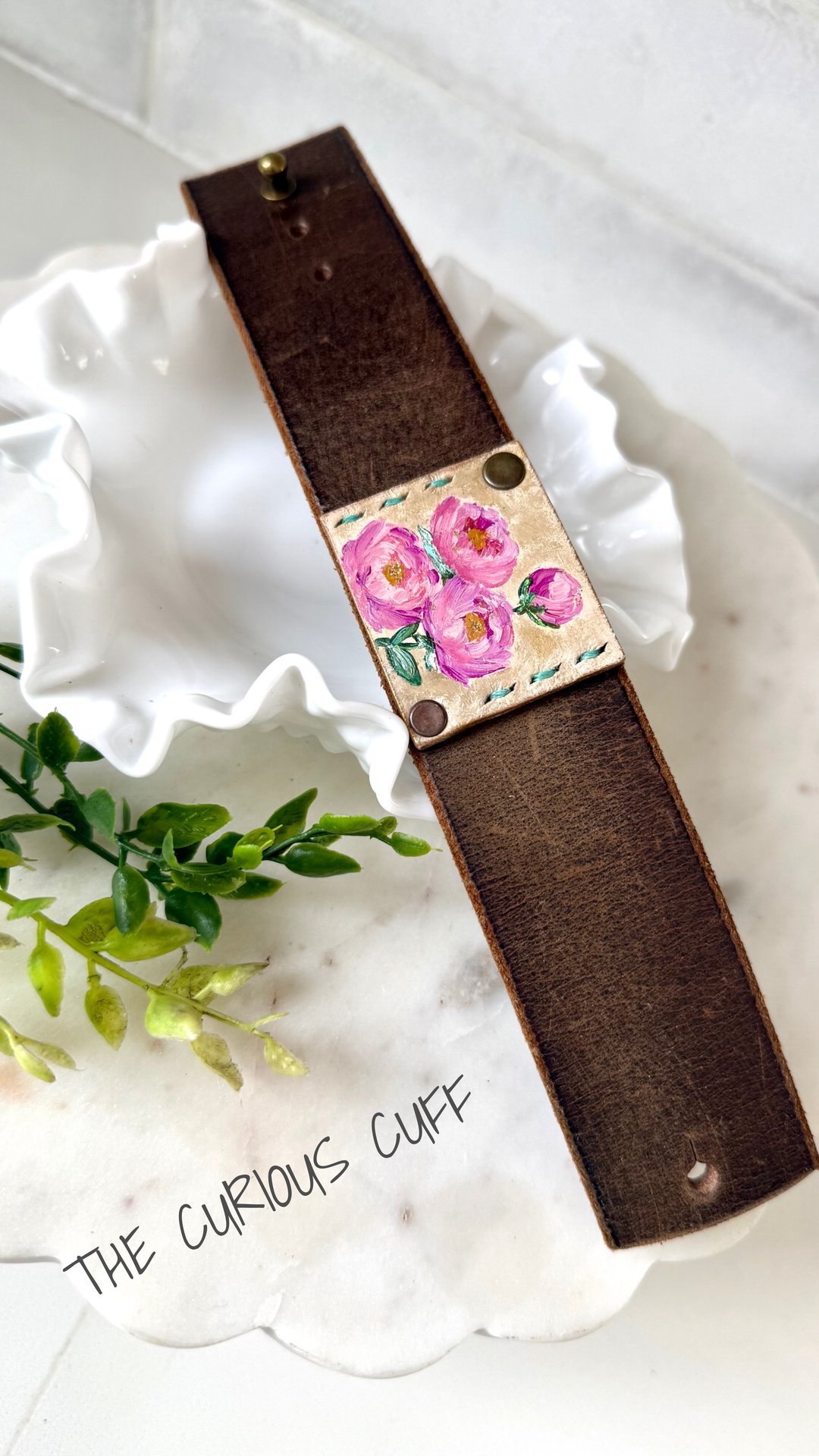 Canvas Rose Cuff
