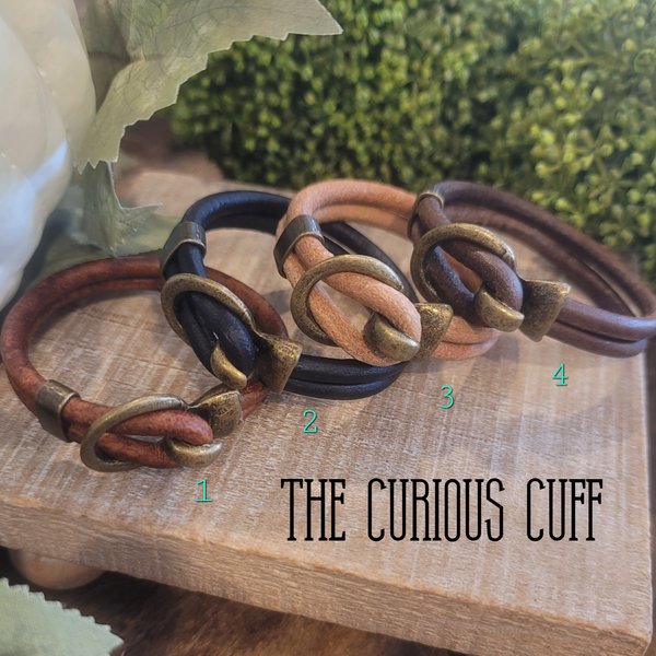Brass & Leather Cord Cuff