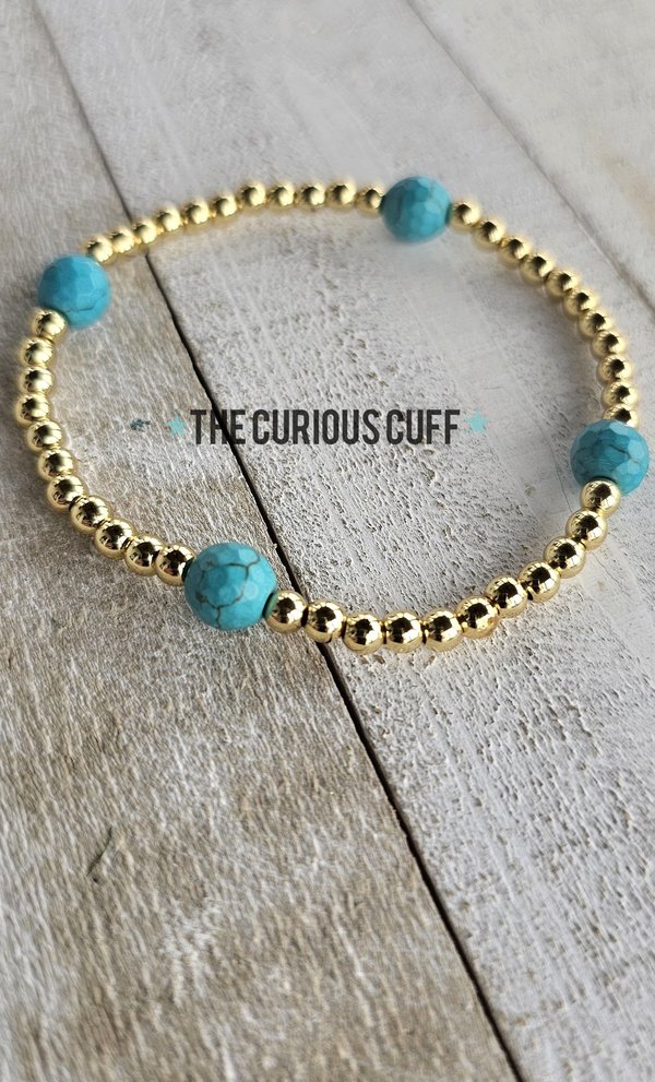 18k Gold & Chunky Teal