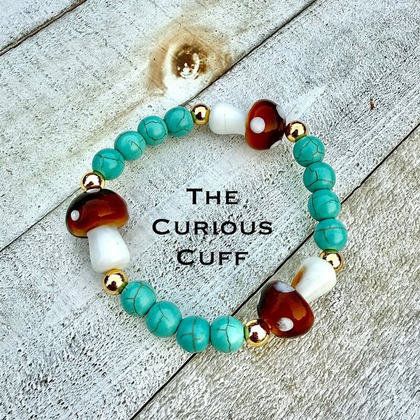 Turquoise Mushroom Bracelet