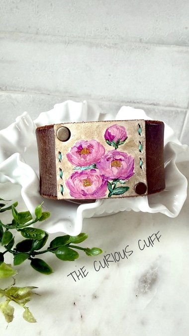 Canvas Rose Cuff
