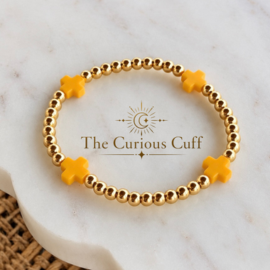 Yellow & Gold Beaded Bracelet